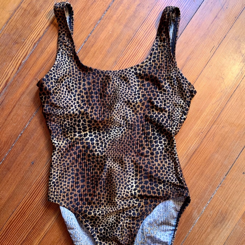 Vintage Cheetah Catalina Swimsuit w/Scoopback